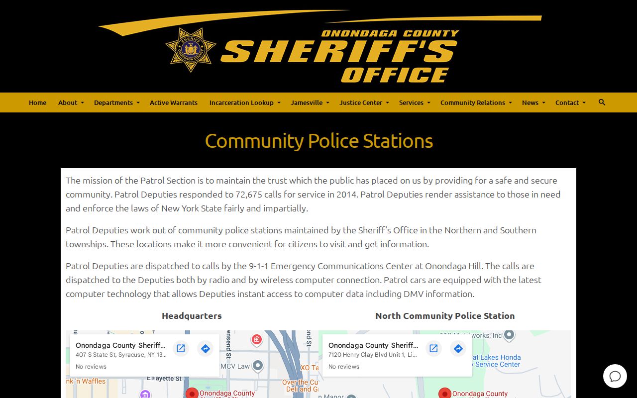 Onondaga County Salina Sheriff service and booking record route